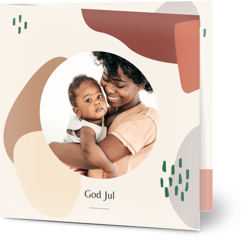 Julkort, 2 foton, abstrakt, jul, semester, foton, former, gul, kreativ skapa , moderna, kvadratiskt, vikt, Optimalprint