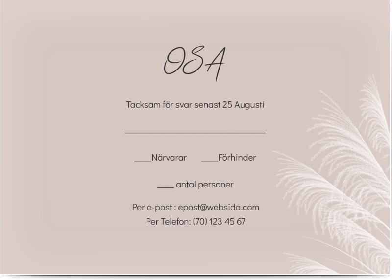 OSA Kort, glansigt papper, standard-kuvert, 1 st, gräs, modernt, A6, enkelt, Optimalprint