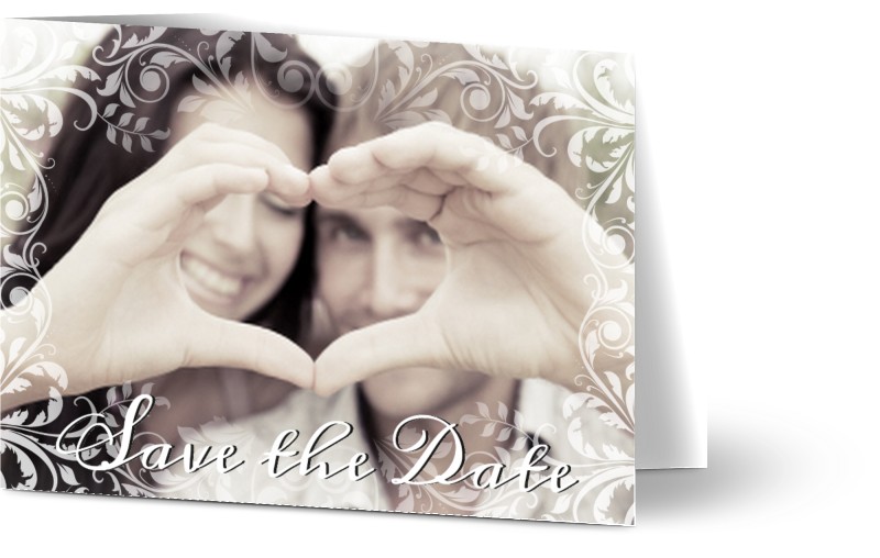 Save the Date, fotokort (1 foto), klassiskt, A6, vikt, Optimalprint