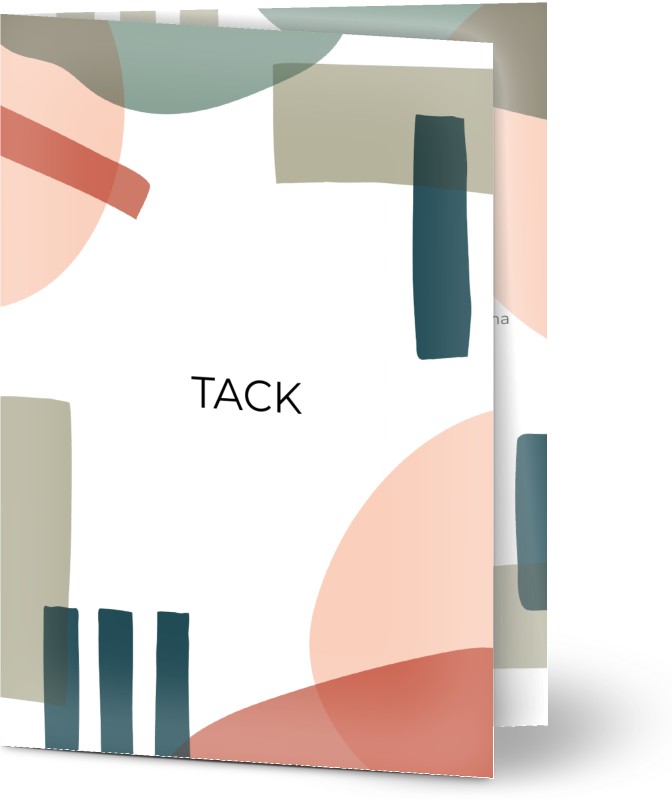 Tackkort för bröllop, glansigt papper, standard-kuvert, 1 st, fotokort (1 foto), abstrakt, konstnärliga, målning, akvarell, A6, vikt, Optimalprint