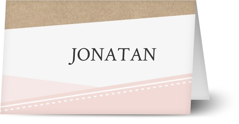 Placeringskort för dop, söt, geometrisk, enkel, flicka, rosa, moderna, placeringskort, vikt, Optimalprint