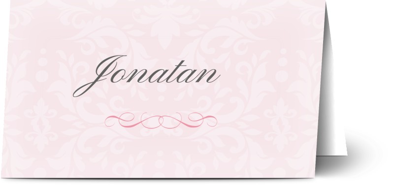 Placeringskort för dop, halvmatt papper, 1 st, flicka, rosa, violett, placeringskort, vikt, Optimalprint